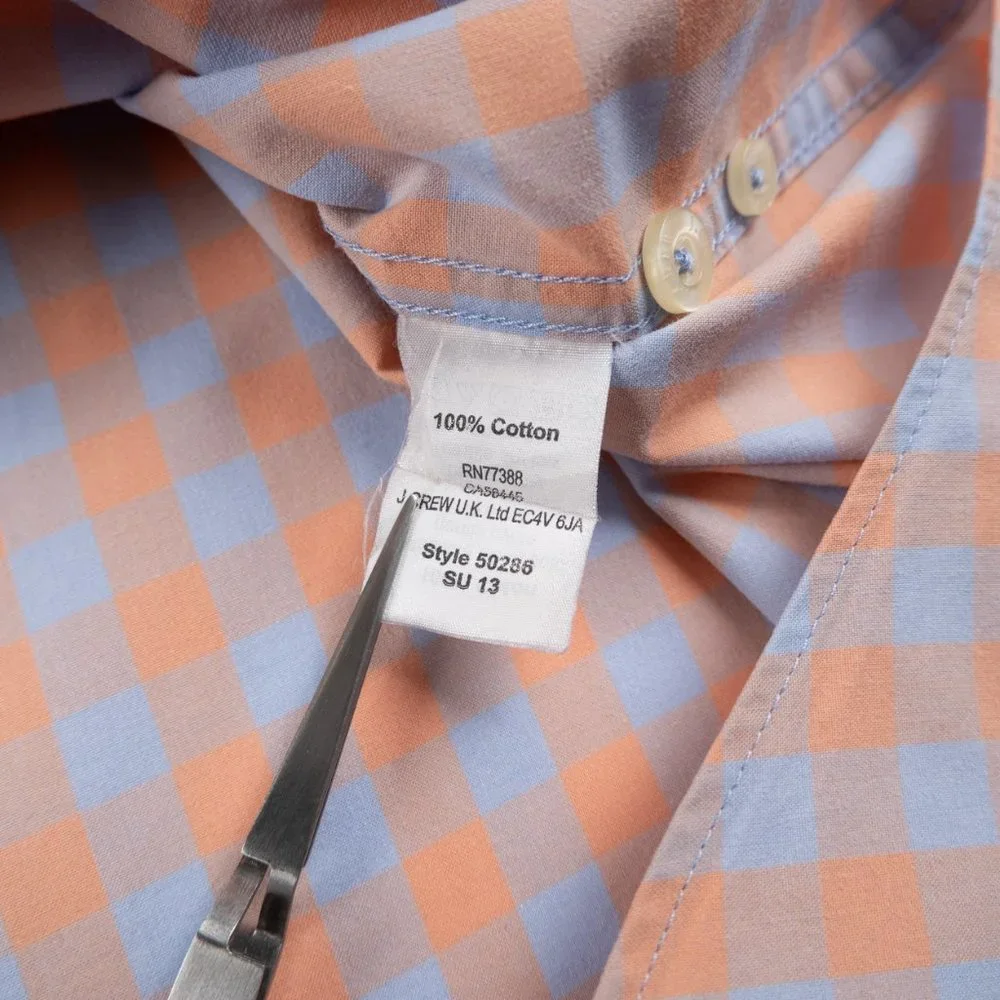 J. CREW Quality Woven Shirts Tailored by J.Crew light blue peach shirt s…